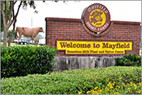 Mayfield Dairy Farm Welcome Sign